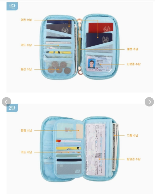 새제품️ 시나모롤 RFID 차단 여권 멀티가방... 이미지