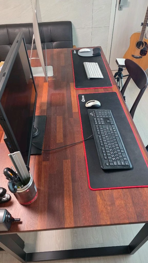 테이블(책상)세트 팝니다 180 x 80 의자3, 긴 의자 이미지