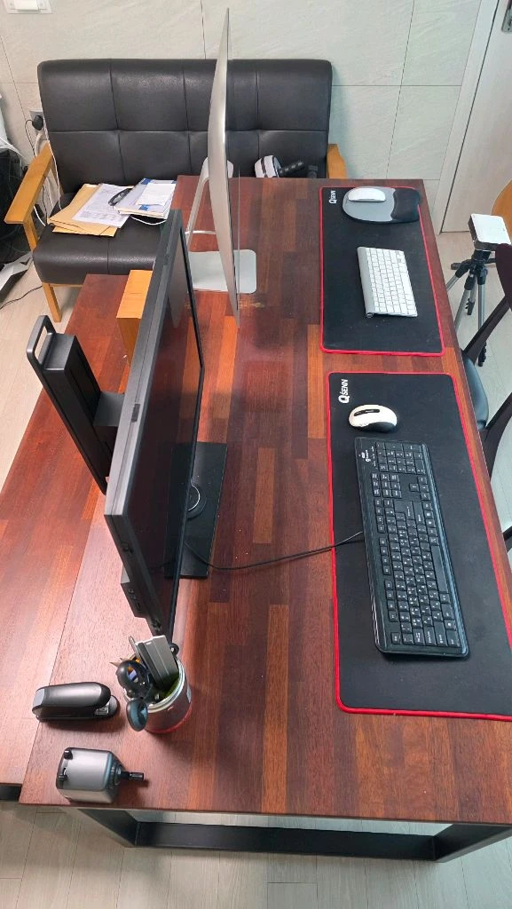 테이블(책상)세트 팝니다 180 x 80 의자3, 긴 의자 이미지