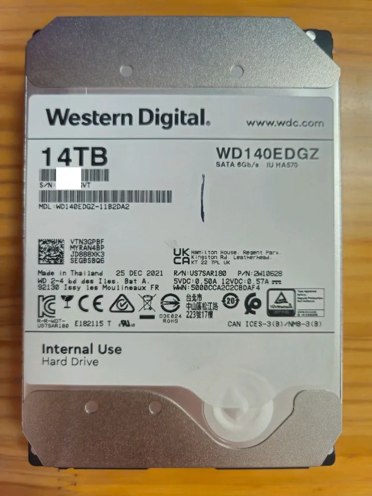 Western digital 화이트 HDD 5개 도합 48tb 하드디스크 일괄 이미지