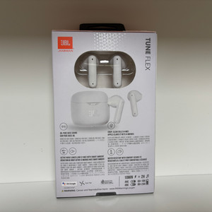 JBL Tune Flex 트루 와이어리스 노이즈 캔슬링 이어버드 (화이트) 이미지