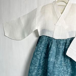 (맞춤)모시 한복 저고리, 천연염색 모시 한복 원피스 이미지