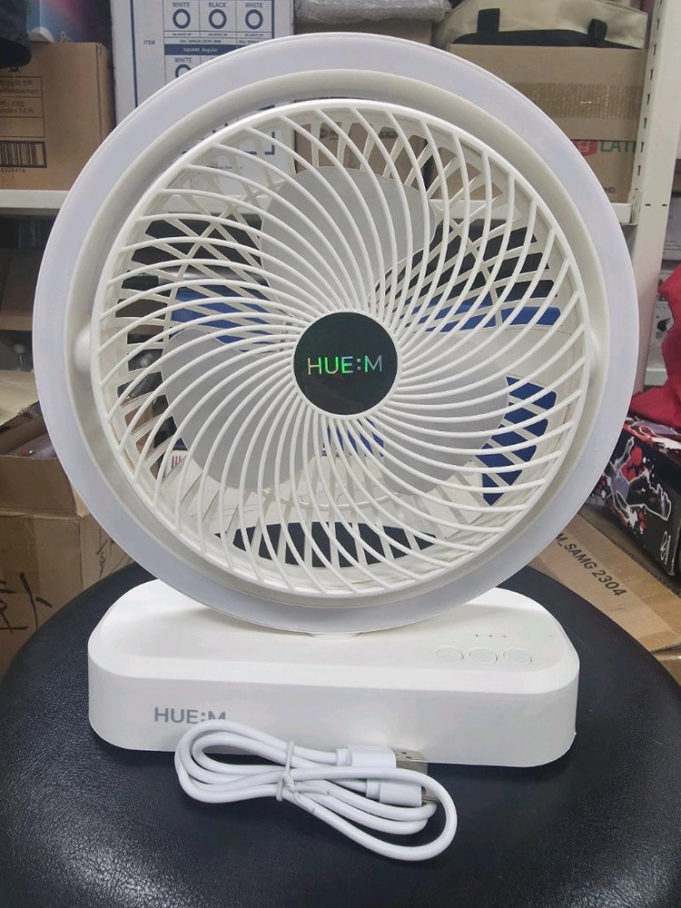 충전식 회전 무드등 선풍기 이미지