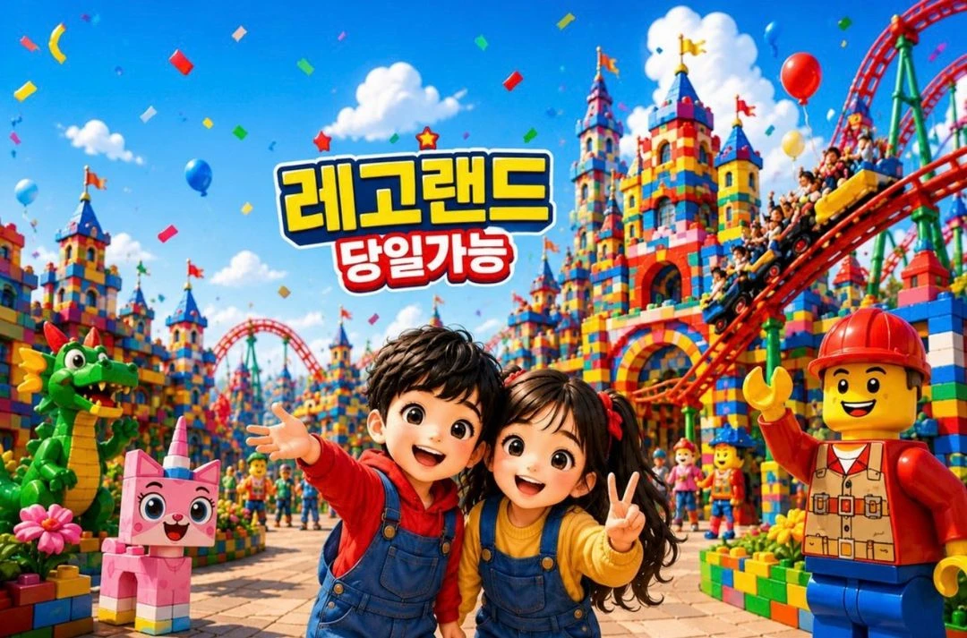 (최저가/바로사용) 레고랜드 큐알 1일 입장권 종일권 모바일 티켓 이미지