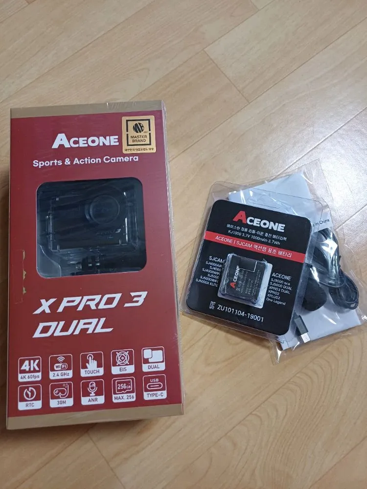 에이스원 xpro dual 4k액션캠 + 추가배터리 미개봉 이미지