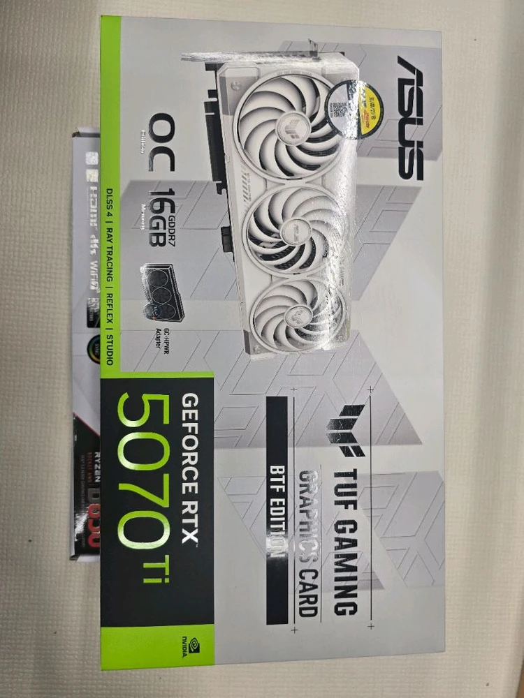 미개봉 ASUS TUF Gaming B850-BTF WIFI 메인보드와 RTX 5070 Ti 그래픽카드 세트 - 안심되는 중고거래