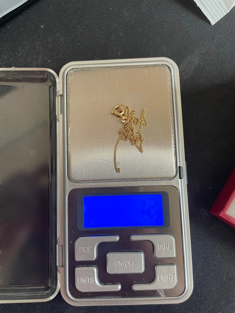 14K 엘로골드 목걸이 체인 1.2g 이미지