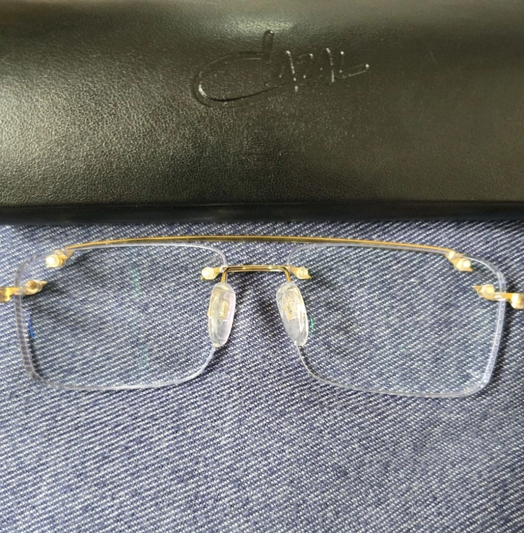 카잘 CAZAL MOD.7100 티타늄 투브릿지 무테 안경 이미지