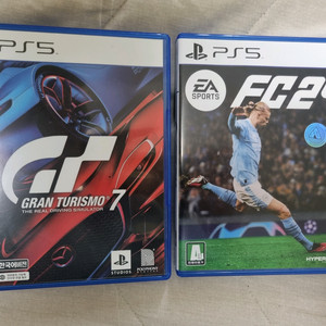PS5 그란투리스모7,드라이브클럽,FC24 씨디2장 이미지