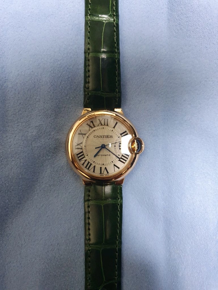 까르띠에 발롱블루 18k 로즈골드 금통 오토 36mm 이미지