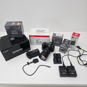 [캐논] EOS R5 + EF 24-70 2.8L II 풀세트 일괄 (그립/어댑터/CFexpre 이미지