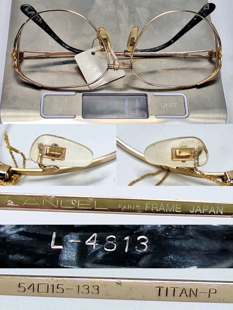 란셀 LANCEL PARIS L-4813 안경테 선글라스테 54mm 티타늄 일본 빈티지 데드스톡 명품 수입 레트로 이미지
