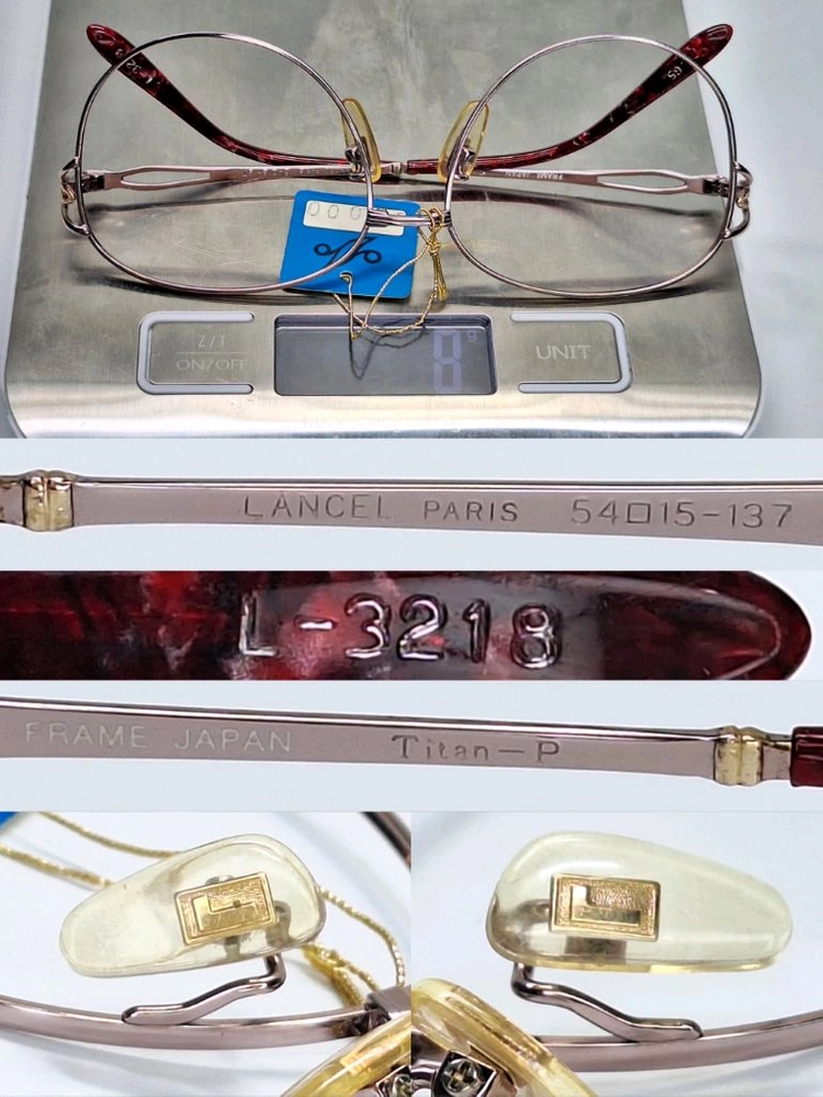 란셀 LANCEL PARIS L-3218 안경테 선글라스테 54mm 티타늄 여성용 일본 빈티지 데드스톡 명품 수입 이미지