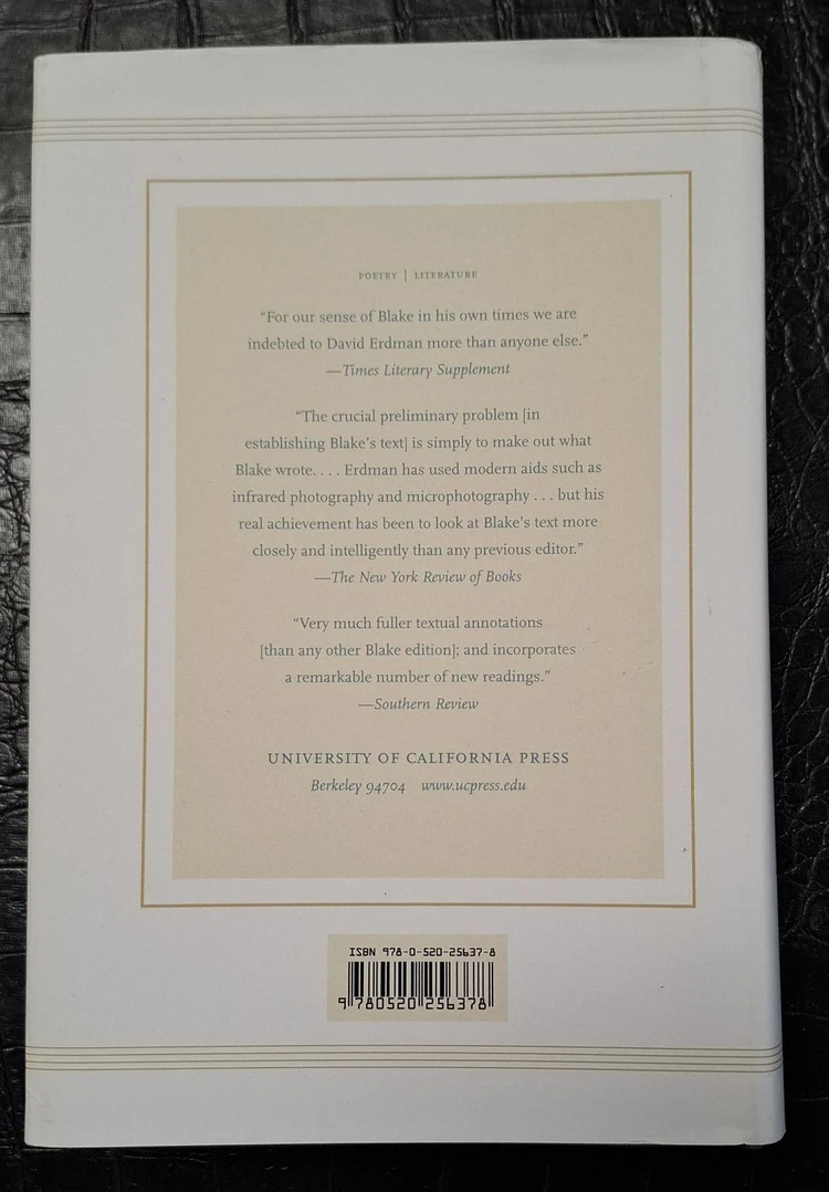 The Complete Poetry and Prose of William Blake 시와 산문 전집 하드커버 이미지