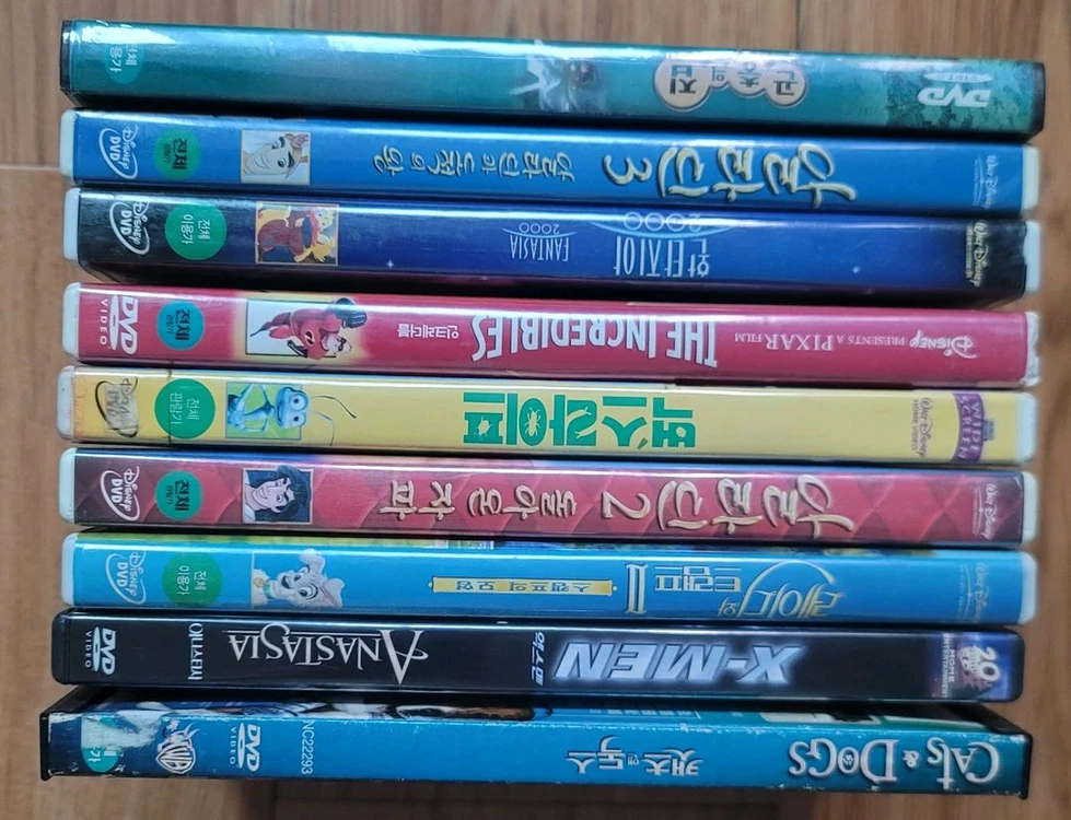 어린이, 디즈니 애니메이션 등 DVD 이미지