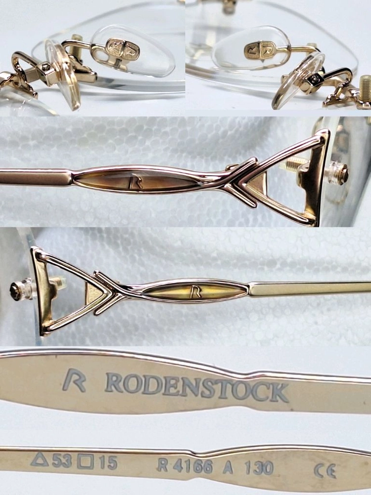 로덴스톡 RODENSTOCK R 4166 A 안경테 53mm 무테 일본 빈티지 데드스톡 명품 수입 아이웨어 클래식 이미지