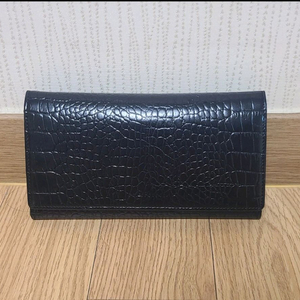 NANINI 블랙 악어 패턴 여성 장지갑 이미지