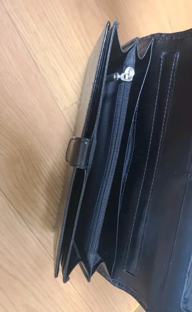 NANINI 블랙 악어 패턴 여성 장지갑 이미지