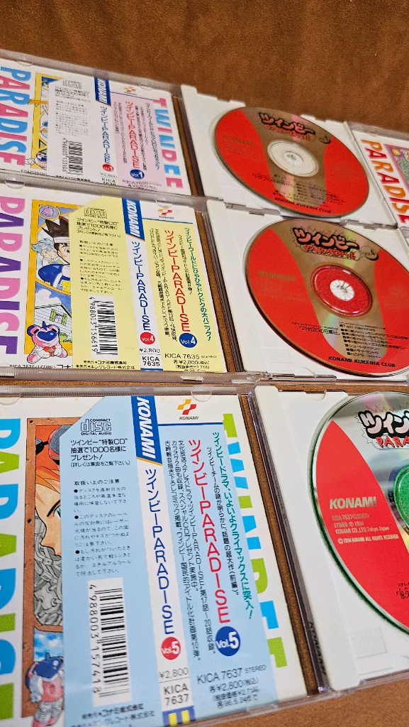 코나미 트윈비 파라다이스 오리지널 드라마 CD 6장 풀세트(보관상태 좋습니다) 이미지