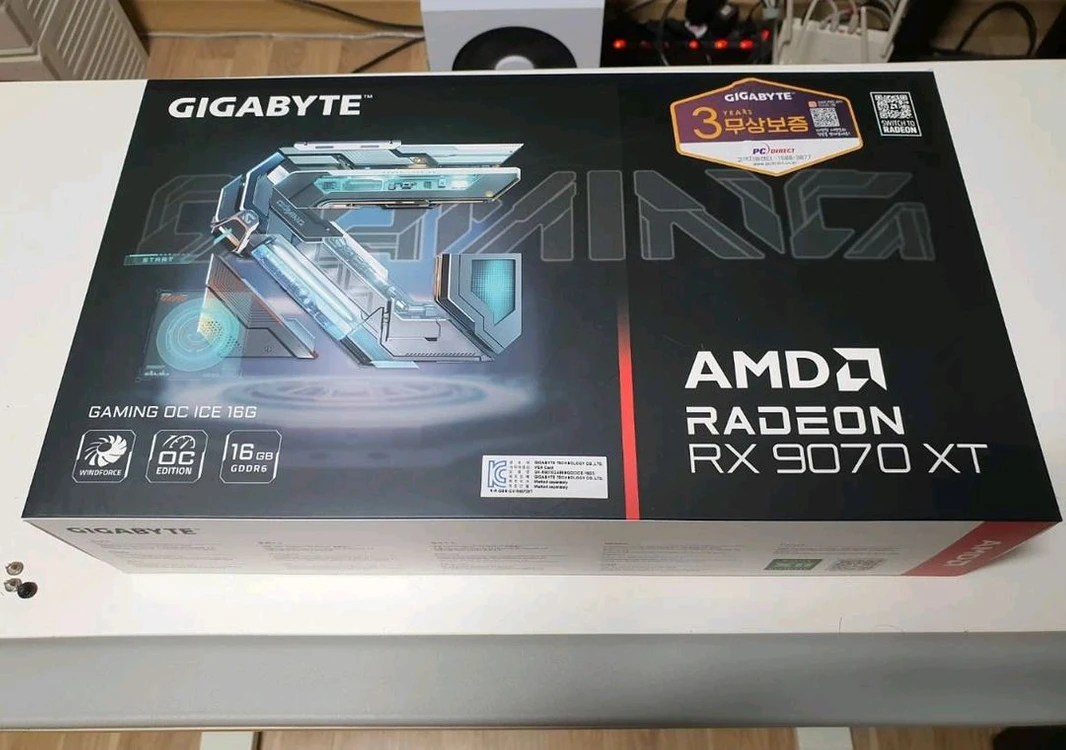 (화이트, 풀박) GIGABYTE 라데온 RX9070 XT GAMING OC D6 16GB 피씨디렉트 이미지
