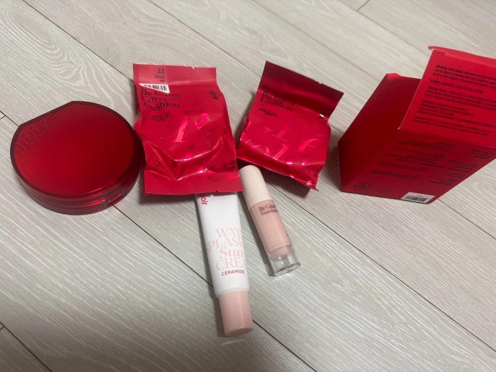 에스쁘아 비벨벳쿠션(본품1+리필2)+선크림+비글로우파데 - 안심되는 중고거래