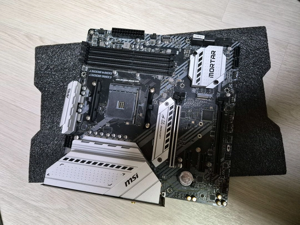 라이젠 CPU 라이젠9 3900X 씨피유 Ryzen AMD + MSI MAG B550M 박격포 WIFI 메인보드 이미지
