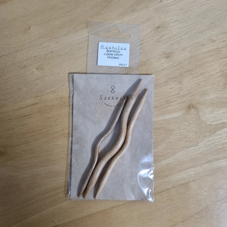 Seeknit 꽈배기 바늘 킨키아미바리 Bamboo Cable Stitch Holders 씨니트 대바늘 이미지