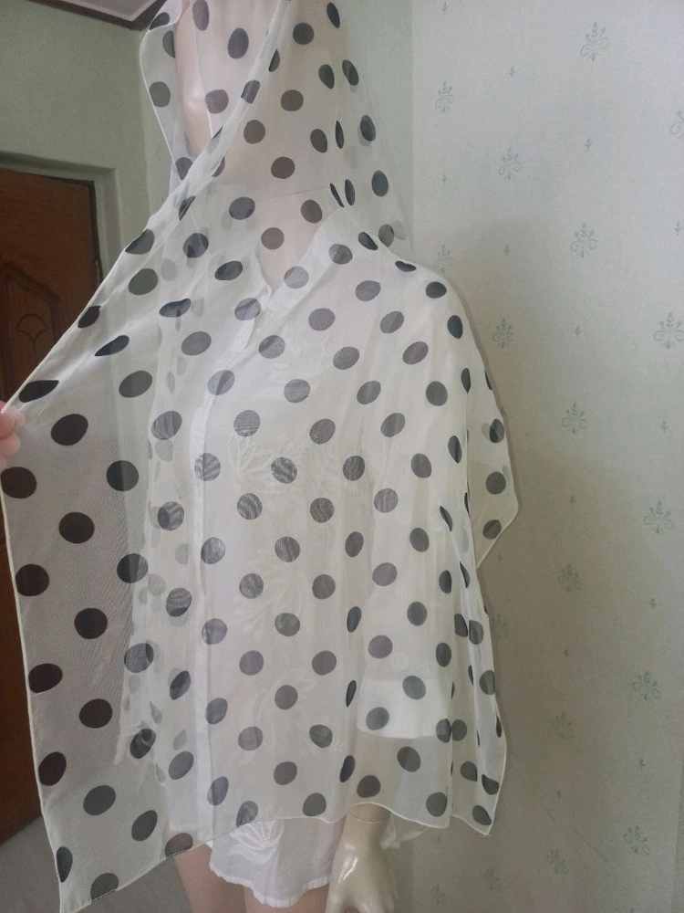 쉬폰머플러,땡땡이스카프,롱스카프,헤어밴드 이미지
