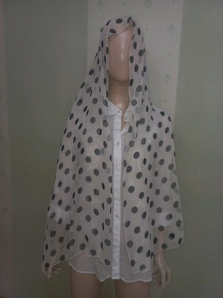 쉬폰머플러,땡땡이스카프,롱스카프,헤어밴드 이미지