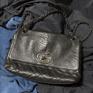 vintage daks leather black shoulder bag 이미지