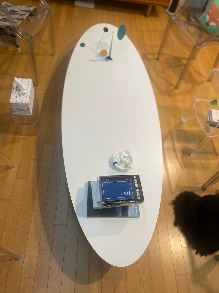 임스 와이어 베이스 일립티컬 테이블 (Eames Wire Base Elliptical Table) 이미지