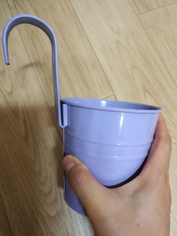 새상품 벽걸이 양철 화분 10*10cm 1개 이미지
