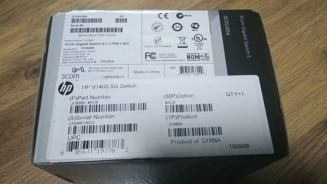 미개봉 HP 8port(HP V1408-8) 와 5port (HP V1405-5)스위치 입니다.(5포트 판매 완료) 이미지