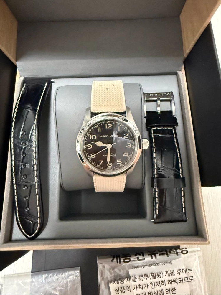 해밀턴 카키필드 머피 38mm 풀박스 새상품 +비투스트랩 줄 이미지