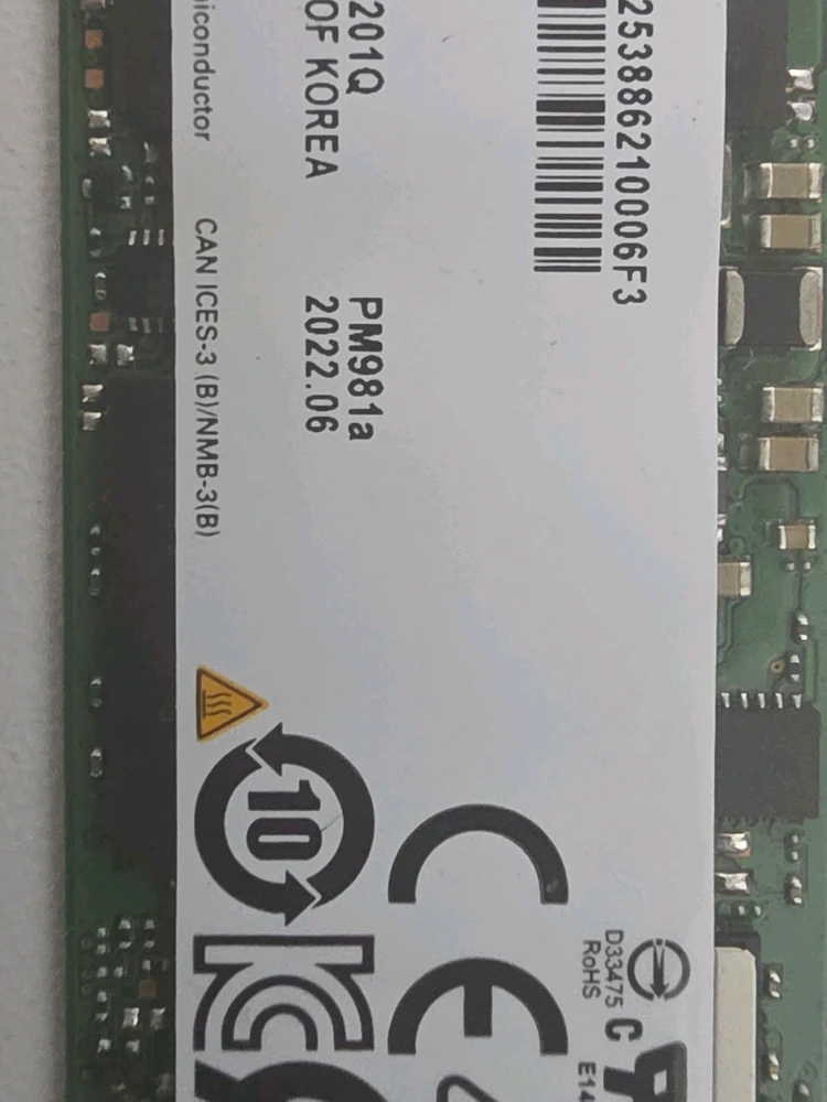 삼성 PM981a NVMe SSD 1TB 판매해요 이미지