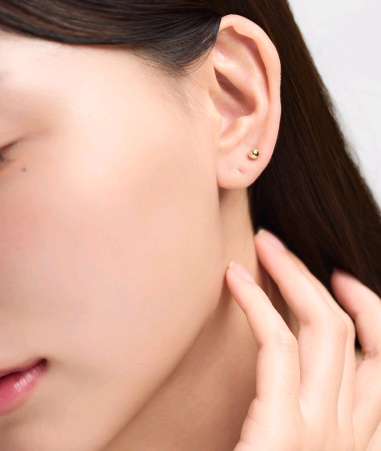 로이드 미니멀 볼 14k 귀걸이 세트 미개봉 이미지