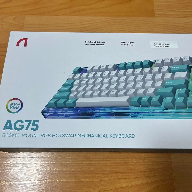 앱코 ag75 민트 갈축 키보드 기계식 가스켓 마운트 rgb 핫스왑 이미지