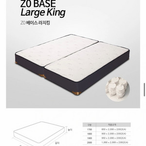 베스트슬립 Z0 라지킹 매트리스 베이스 블루 이미지