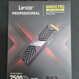 [미개봉/새제품] 렉사 NM800 PRO 512GB M.2 NVMe SSD (방열판 탑재) 이미지