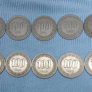 1982년 100원 동전 10개 일괄 이미지