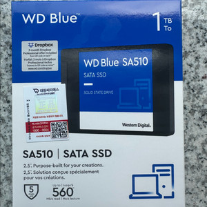 미개봉 새제품 SSD 1tb WD 1TB SATA SSD 이미지