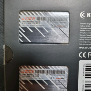 새제품급) 킹뱅크 DDR5 RGB 32GB 6800MHz CL34 하이닉스 A다이 램 새제품 이미지