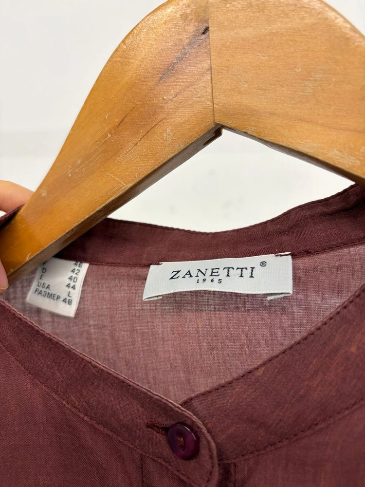 이태리 Zanetti 나염 셔츠 블라우스 L 이미지