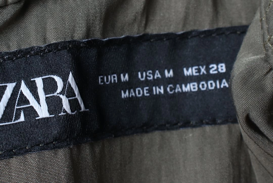 (L) 자라 트레이닝복 바지 와이드핏 카키 밴딩 이미지
