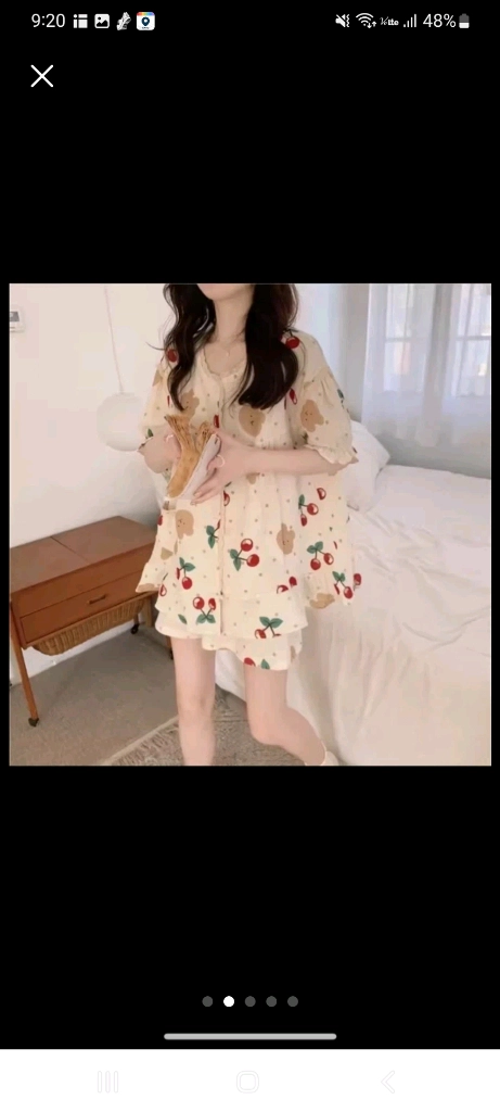 (새상품)체리 곰돌이 여성 잠옷 세트 M 이미지