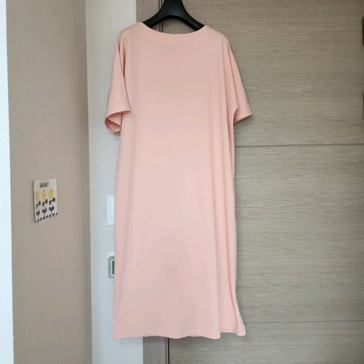 꺌랑 투웨이원피스 살구색상 롱기장 이미지