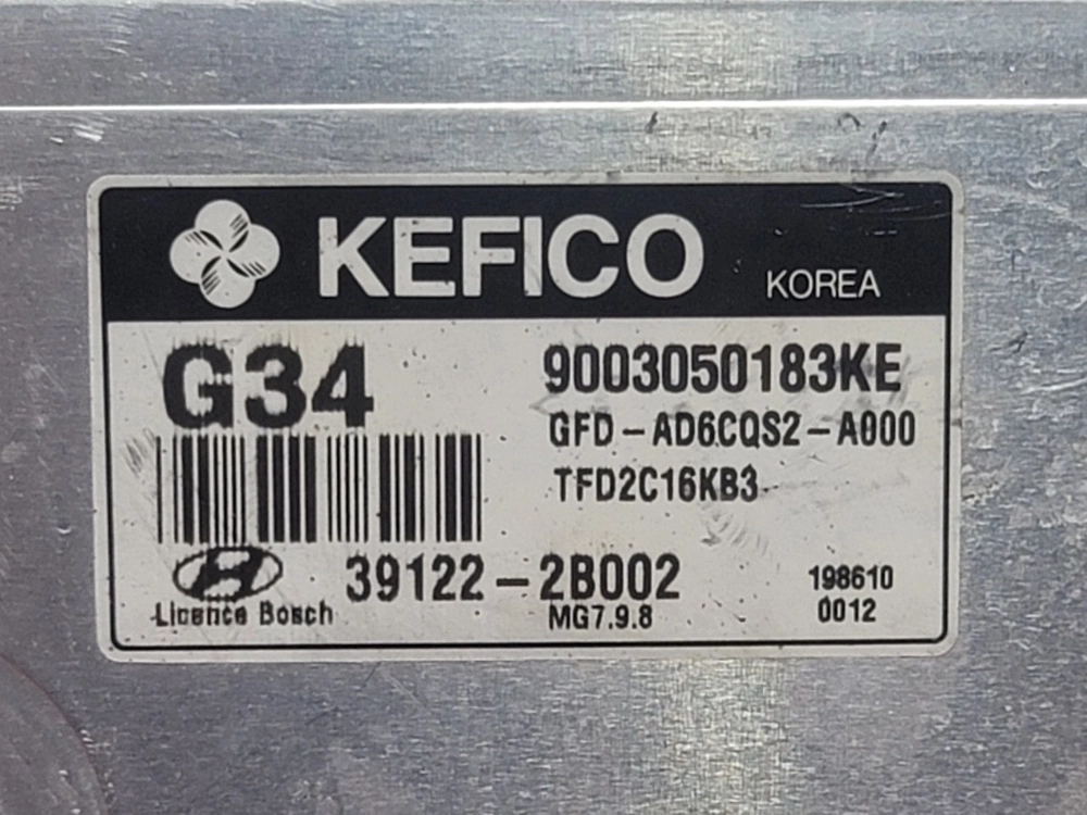 (중고) 현대 I30 중고품 ECU 중고 (바로시동가능제품) 39122-2B002 G34 / 391222B002 이미지