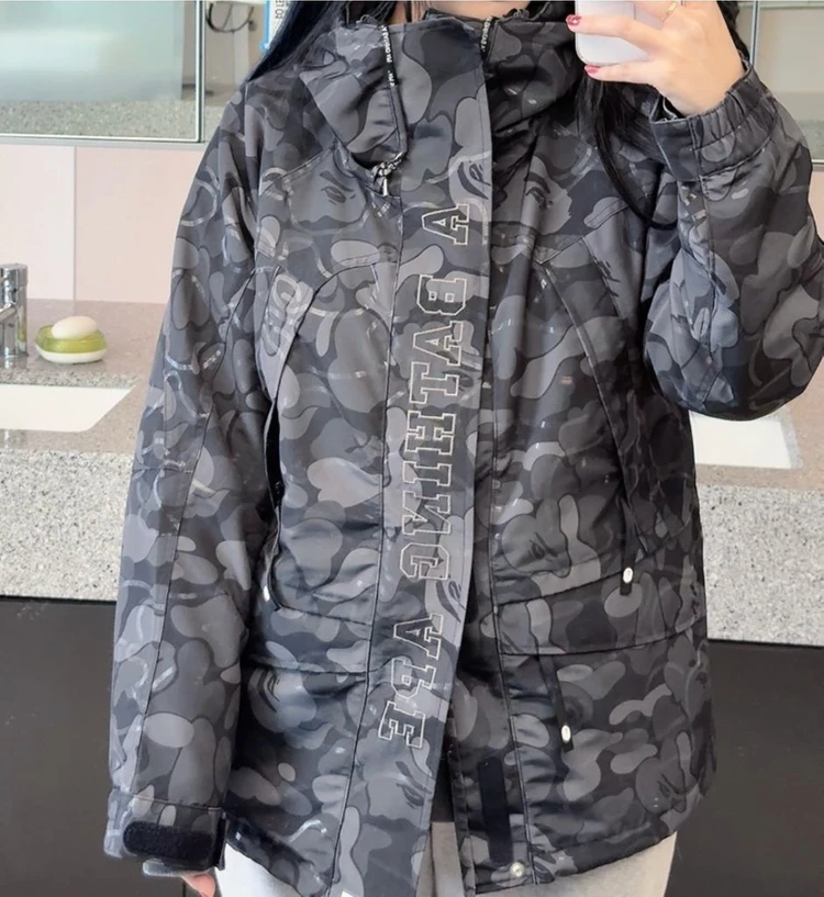 베이프 카모 스노우보드복 L 이미지