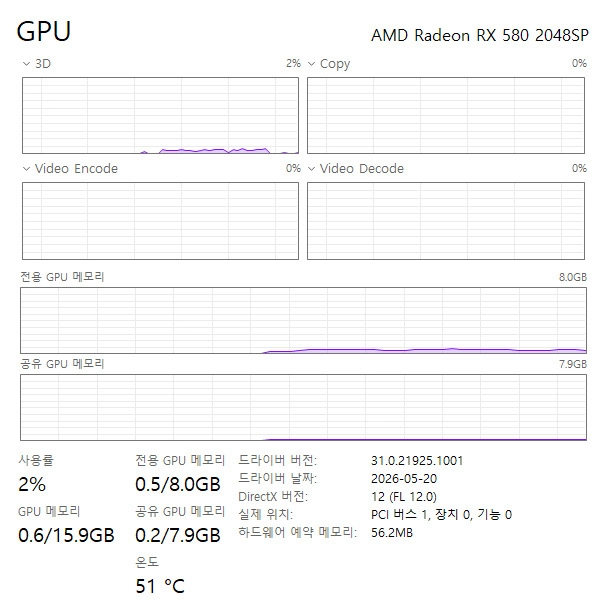 라데온 RX580 2048sp 그래픽카드 이미지