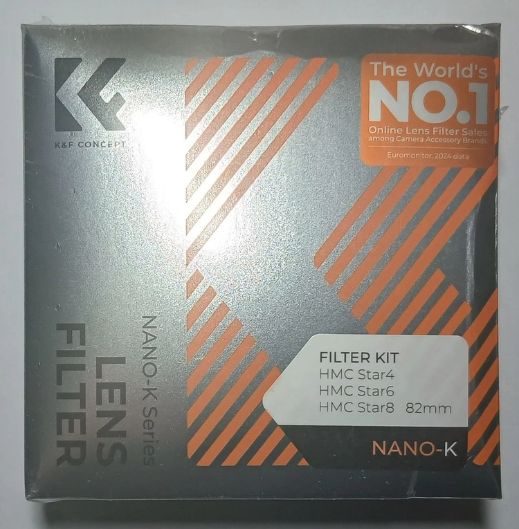 K&F Concept 82mm NANO-K HMC 크로스 스타 필터 키트 (새상품) AGC Glass 이미지